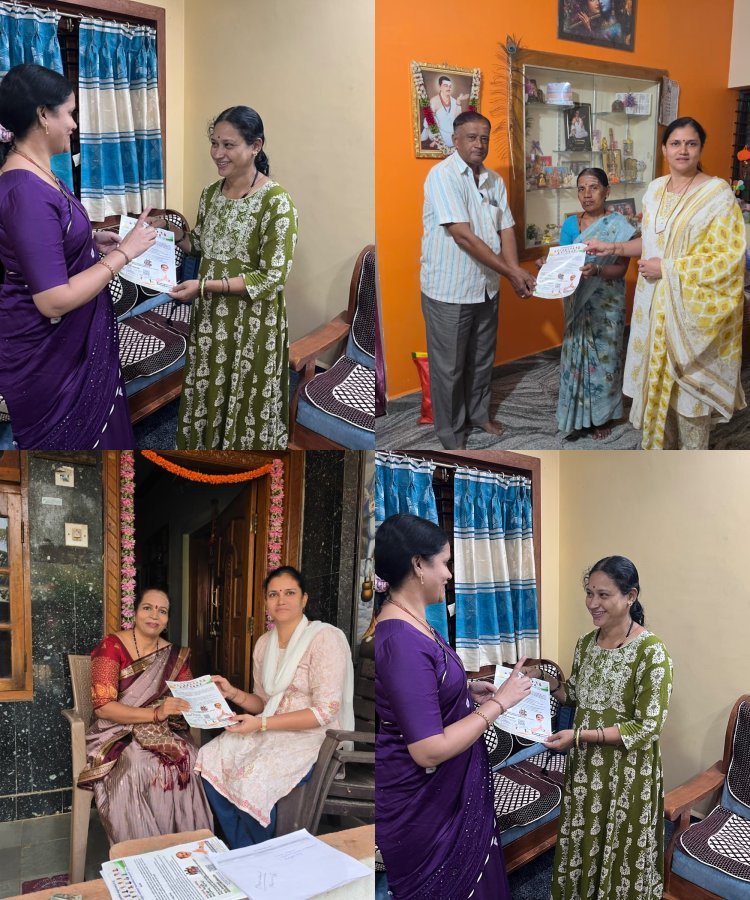 ಧಾರವಾಡ:- ಮೋಹನ ಲಿಂಬಿಕಾಯಿಯವರ ಪರ ಜಿಲ್ಲಾಧ್ಯಕ್ಷೆ ಗೌರಮ್ಮಾ ಬಲೋಗಿ ಮತಯಾಚನೆ